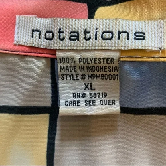 NOTATIONS XL Multicolored Women’s short sleeve blouse shirt - Picture 6 of 14